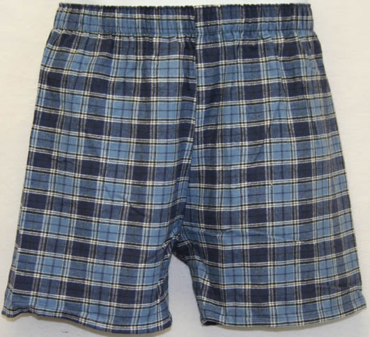 boxer shorts youth and adult lt blue dk blue flannel