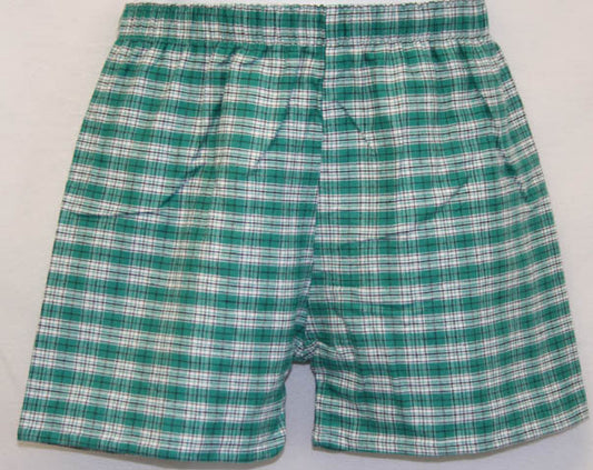 boxer shorts youth and adult teal black flannel